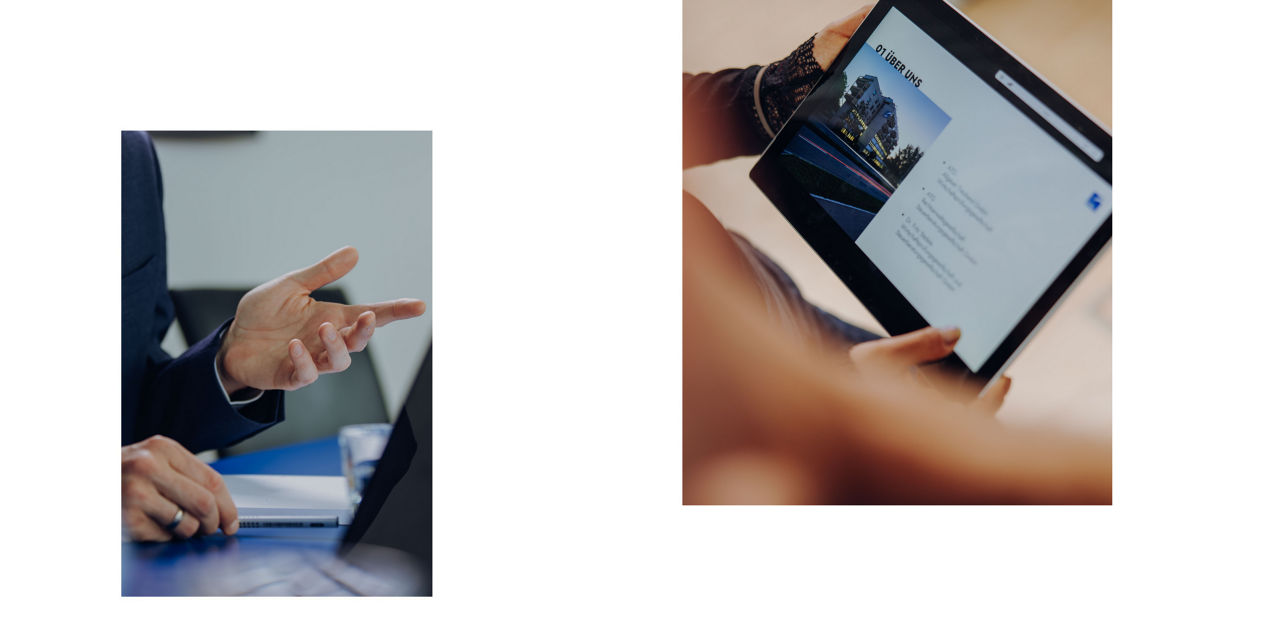Impressionen Detailaufnahme von Händen und Tablet