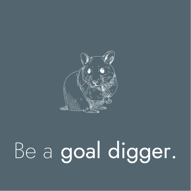 Illustration mit dem Slogan "Be a goal digger"